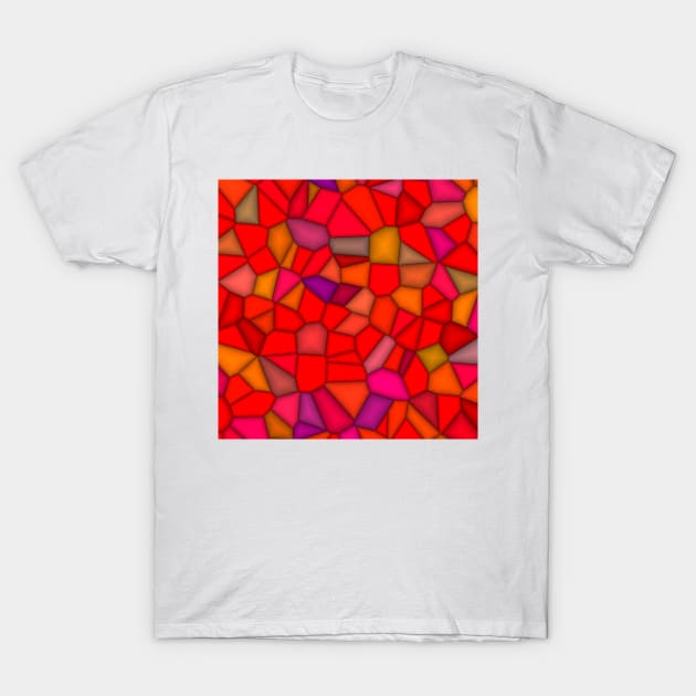 irregular vivid coloured mosaic pattern T-Shirt by mister-john